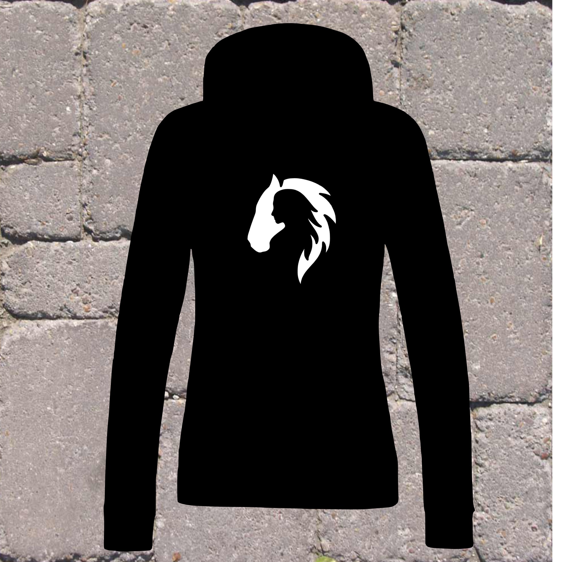 Hoodie paard met mens